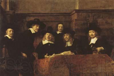 REMBRANDT Harmenszoon van Rijn The Syndics of the Amsterdam Clothmakers'Guild (mk08) Spain oil painting art